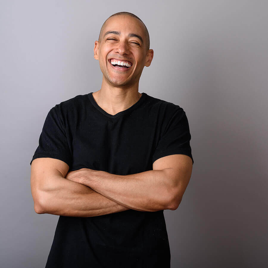 Fit man Laughing